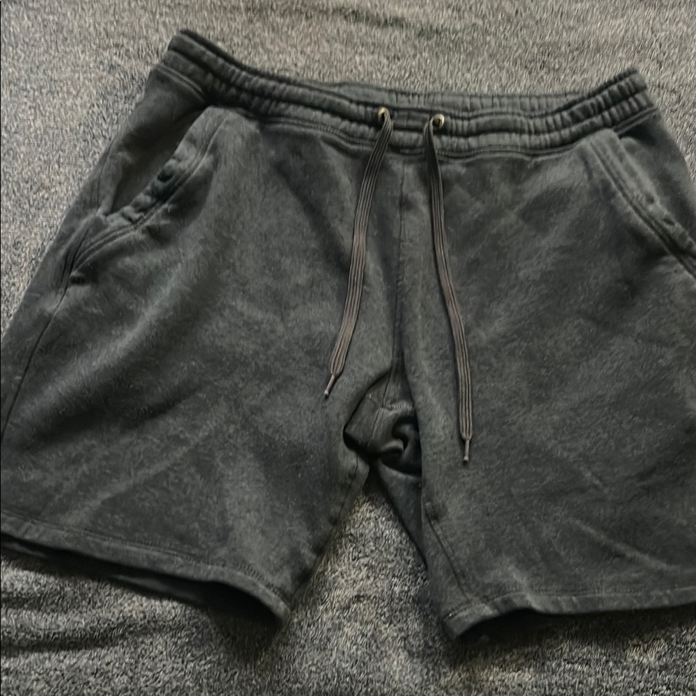 Pony Black Athletic Shorts with Elastic Waistband